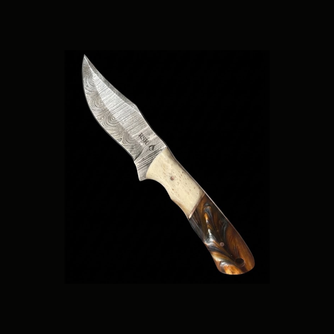 RSR Bowie | 8” Damascus Fixed Blade Knife