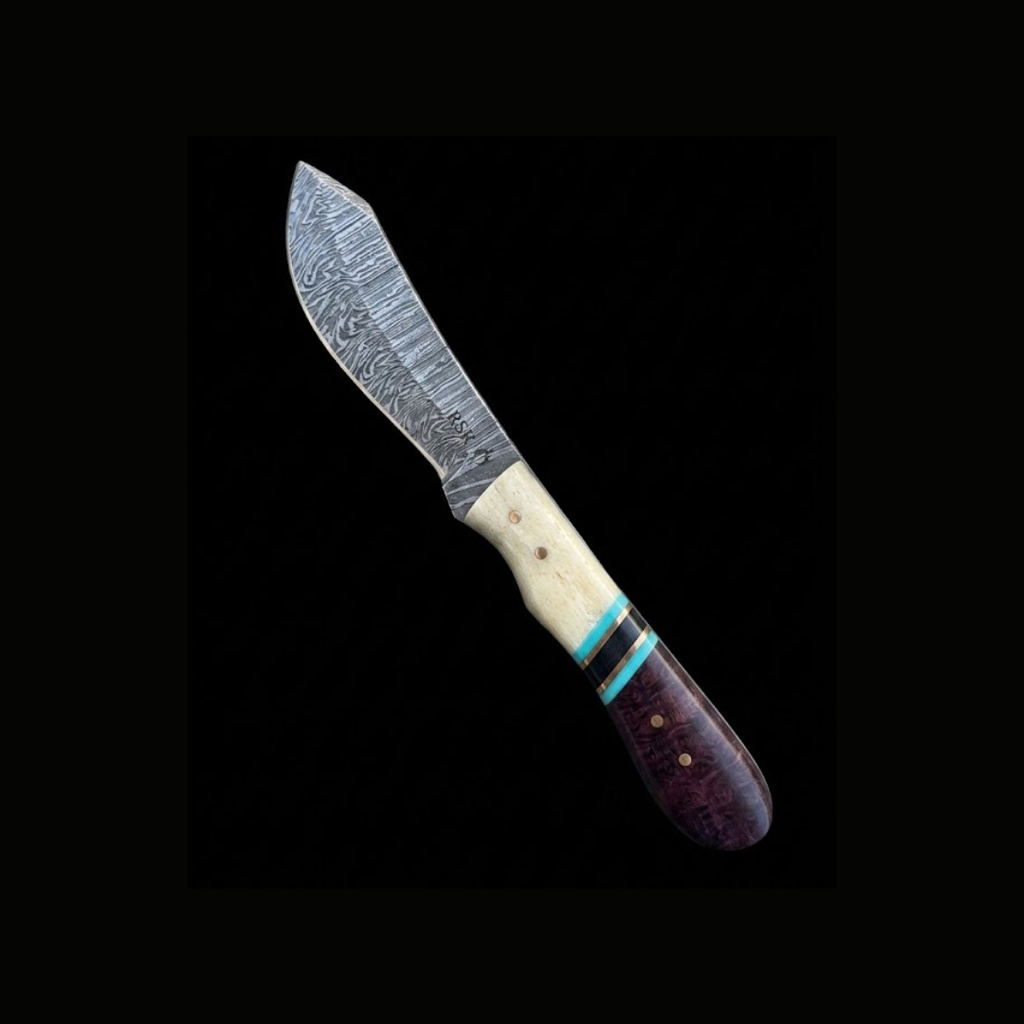 RSR Charlie Skinner | 8” Damascus Fixed Blade Knife
