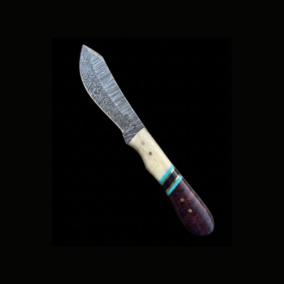 RSR Charlie Skinner | 8” Damascus Fixed Blade Knife