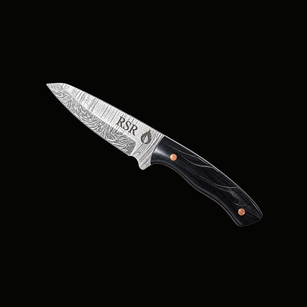 RSR Mini | 4” Damascus Sheepsfoot Fixed Blade