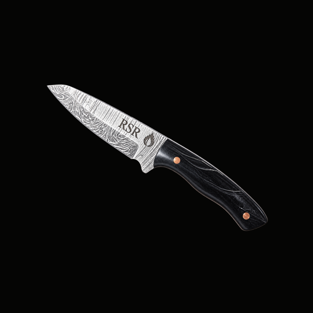 RSR Mini | 4” Damascus Sheepsfoot Fixed Blade