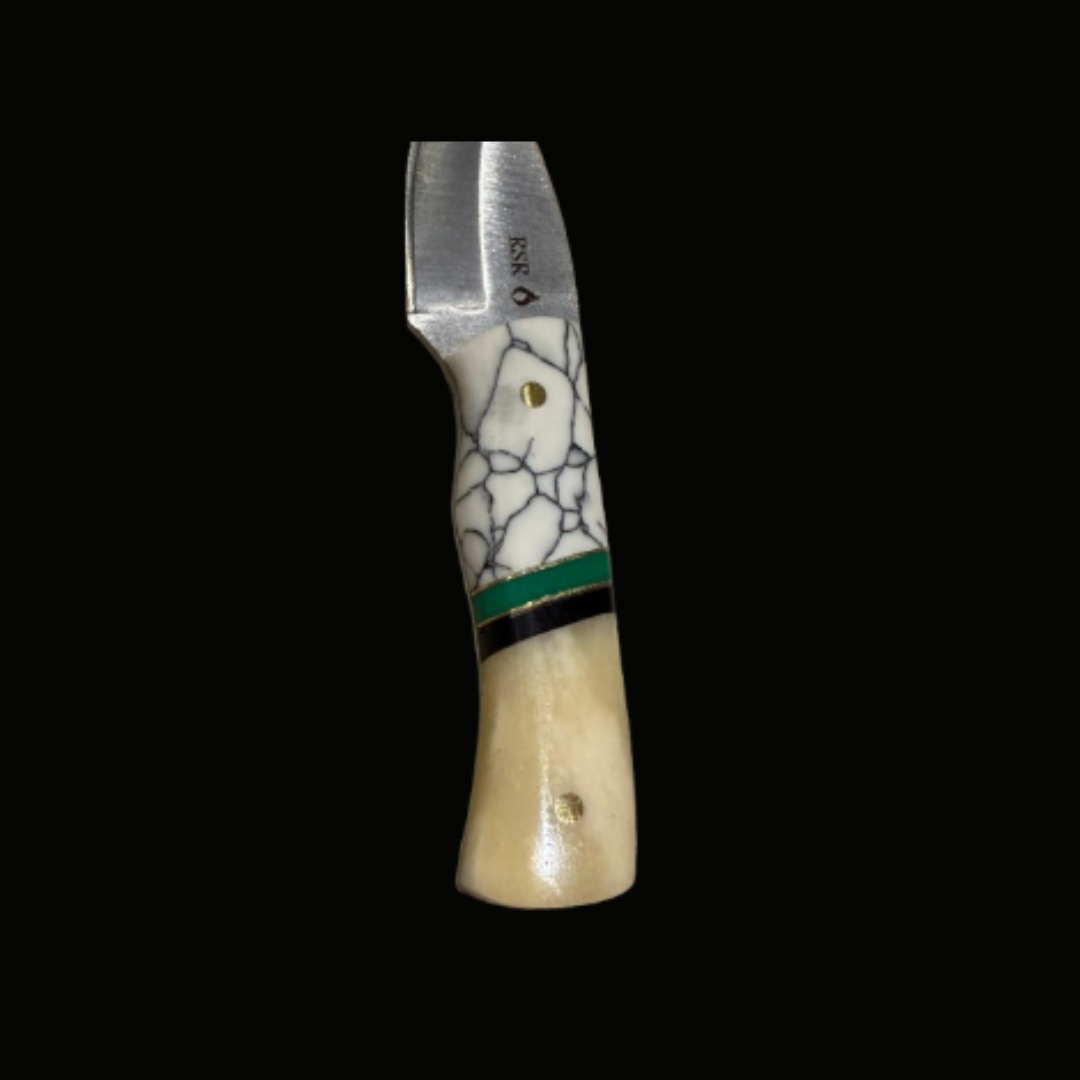 RSR Mini | 4” Fixed Blade Knife | Bone & Marbled Stone