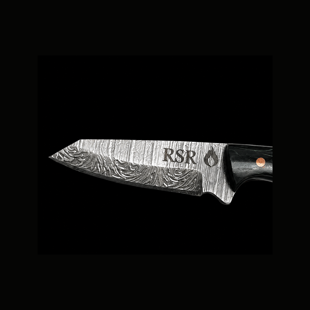 RSR Mini | 4” Damascus Sheepsfoot Fixed Blade