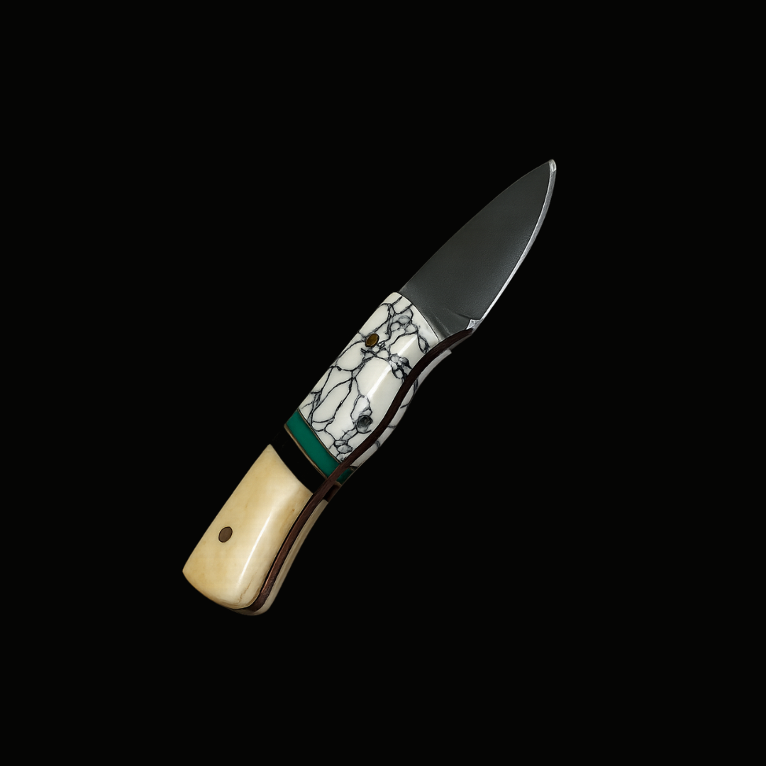 RSR Mini | 4” Fixed Blade Knife | Bone & Marbled Stone