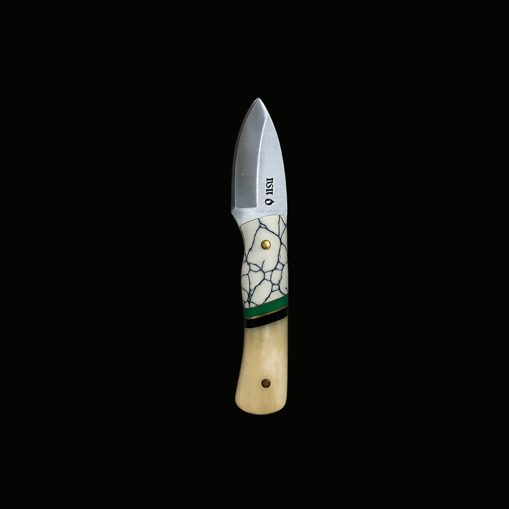 RSR Mini | 4” Fixed Blade Knife | Bone & Marbled Stone