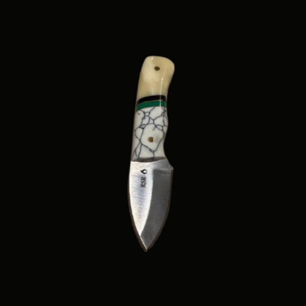 RSR Mini | 4” Fixed Blade Knife | Bone & Marbled Stone