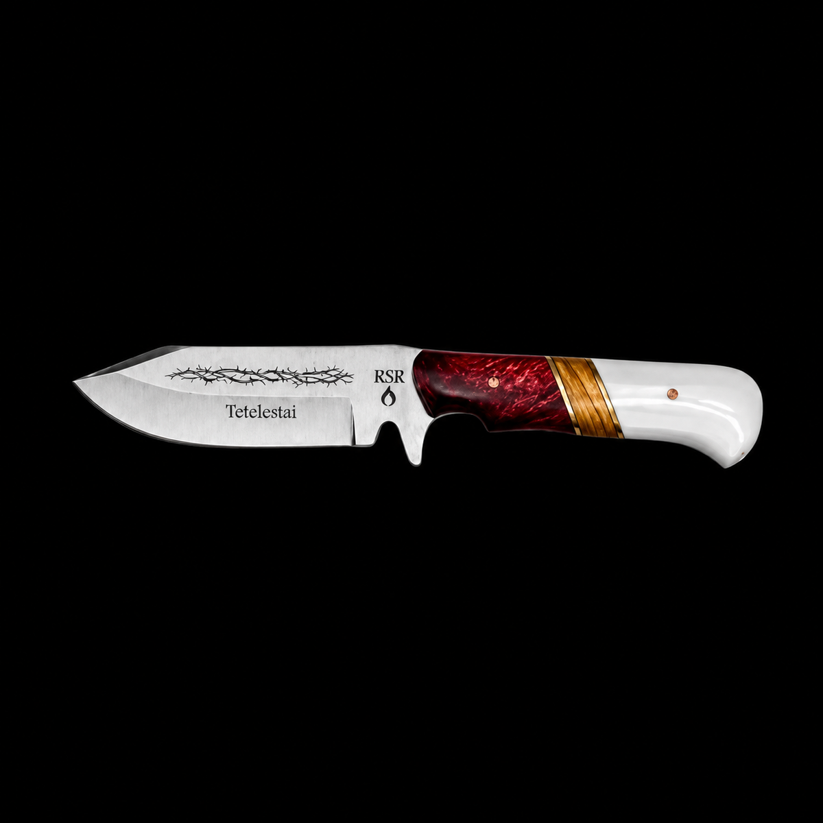 RSR Tetelastai — Faith Signature Series One | 9” D2 Shepherd’s Drop Point Skinner Knife