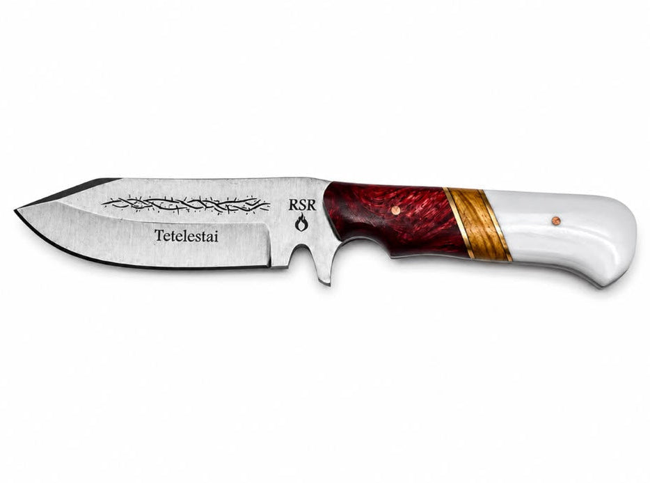 RSR Tetelastai — Faith Signature Series One | 9” D2 Shepherd’s Drop Point Skinner Knife