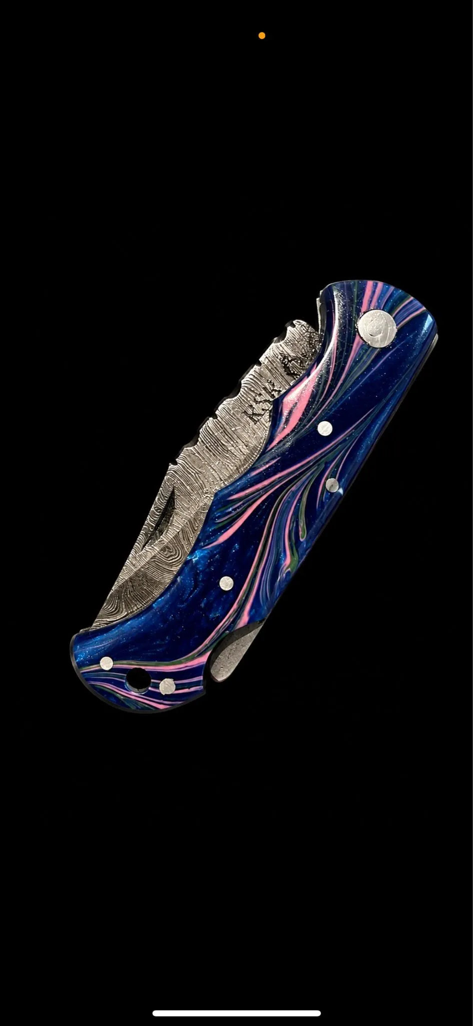 RSR Miami Mahi Damascus Folding Knife