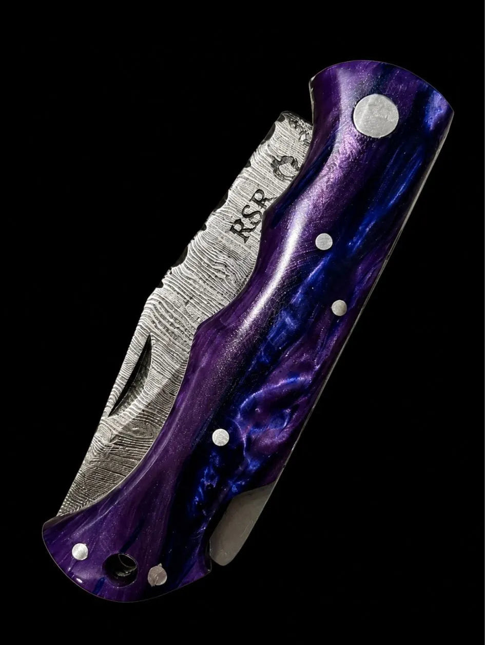 RSR Area 52 Damascus Folding Knife